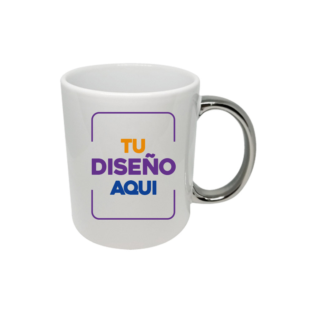 Jarro Blanco Filo y Asa Cromada 11onz.