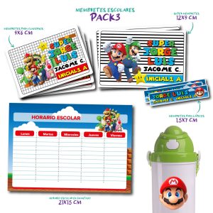 Membretes escolares personalizados Pack3